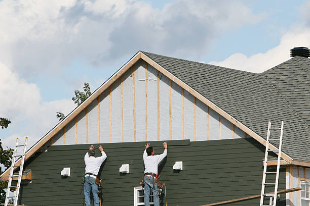 Professional Emergency Siding Repair technician working in Brownstown, PA